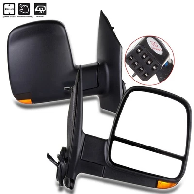 Espejo retrovisor eléctrico para 08-13 Chevy Express GMC Savana Van lado derecho señal térmica Foto 1 de 4