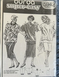 Burda Sewing Pattern 5942 Sweater Dress Knit Misses Size 8-20 - Picture 1 of 2