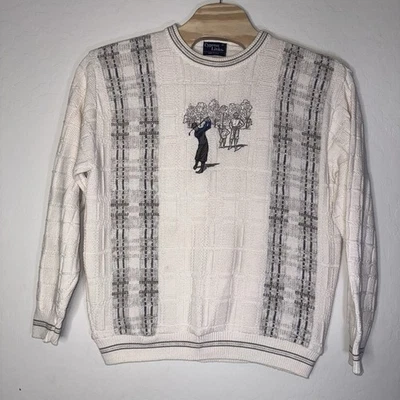 Suéter de golf Cypress Links para hombre de colección bordado abuelo tejido hecho en EE. UU. grande Foto 1 de 4