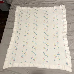Palloncino vintage accogliente coperta bordo raso termica retrò pastello - Foto 1 di 14