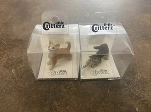 Little Critterz Cat - Tiger Cat "Ginger" & “Lily” Miniature Porcelain Cats - Picture 1 of 8