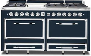 Viking Tuscany Series TVDR6616GSB 66" Freestanding Dual Fuel Slate Blue Range - Picture 1 of 24