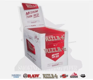 Cartine Rizla Rossa Corte Corte Red Regular Papers 100 Booklets - Zdjęcie 1 z 1