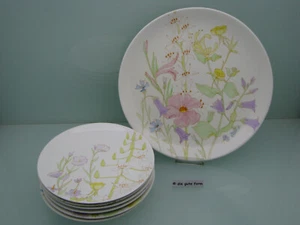 ERNESTINE SALERNO Italy - -- Platte Ø 31,7 und 6 Teller Ø 21,5cm - N° 127 -- - - Picture 1 of 15