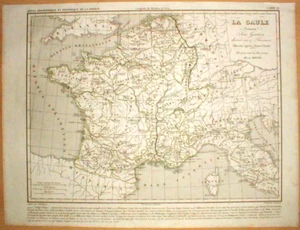 Mapa Houze 1839 ROMAN GAUL 380 AD, #2 - Imagen 1 de 1