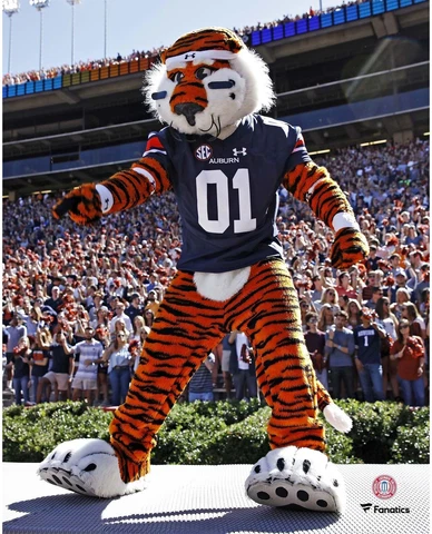 Auburn Tigers Unsigned Aubie the Tiger Hyping Up Crowd 8" x 10" Photo - Fanatics Cover