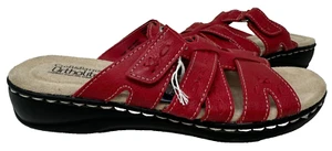 Croft & Barrow Women's Fugue Slip On Comfort Slide Sandals Red Size:6 71X - Picture 1 of 5