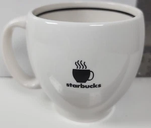 Starbucks Barista 2004 Abbey? Double Sided Logo Steaming Coffee Mug 12oz - Picture 1 of 4