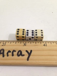 Vtg Lot 3 Dice Multi Color shades of white with varying Dots - Picture 1 of 4
