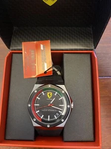 NEW AUTHENTIC SCUDERIA FERRARI United Arab Emirates BLACK SILICONE MEN'S WATCH - Picture 1 of 5