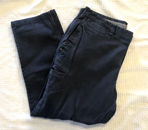 Duluth Trading Mens Pants 38x30* Trim Fit Blue Khakis Canvas - Picture 1 of 7