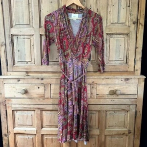 Vestido Maeve by Anthropologie Pequeño Pequeño Cachemira Cinturón Largo Midi Rojo - Imagen 1 de 10