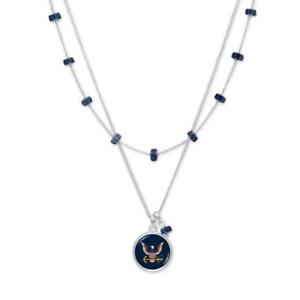U.S. Navy Ivy Necklace Silver Chain Jewelry Gift