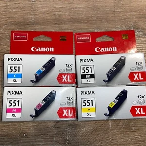 Canon CLI-551XL High Yield Genuine 4 Ink Cartridges pack for PIXMA MG6450 - Picture 1 of 1