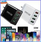 33w 4-port Usb Fast Quick Wall Charging Au Adapter Ac For Iphone Samsung Charger