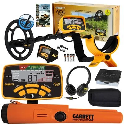 Detector de metales especial Garrett ACE 300 con puntero, caja y libro Foto 1 de 4