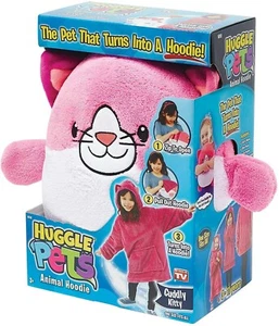 Huggle Pets Pink Kitty Animal Hoodie Sweatshirt & Plush Toy, As Seen on TV - Picture 1 of 3