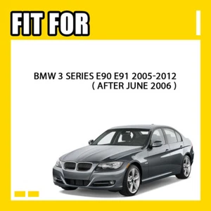 FOR BMW 3 Series E90 2005-12 E91 Black Headlight Eyelid Cover Eyebrow Trim Decal - Picture 1 of 12