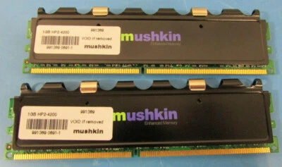 Mushkin Enhanced 2GB (2x 1GB) HP2-4200 240-Pin DDR2 SDRAM Memory 991389 - Image 1 of 4