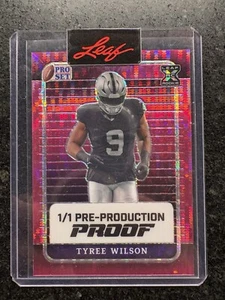 Tyree Wilson 1/1 - 2024 Leaf Pro Set Pre-Production Proof - Pink Pulsar Raiders - Picture 1 of 2