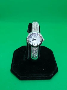 ladies jas silver tone bangle dress watch,mother of pearl faceblack hands.b4. - Picture 1 of 7
