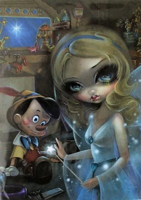 Cartão postal Disney WonderGround Gallery Pinóquio & The Blue Fairy Becket-Griffith - Imagem 1 de 2
