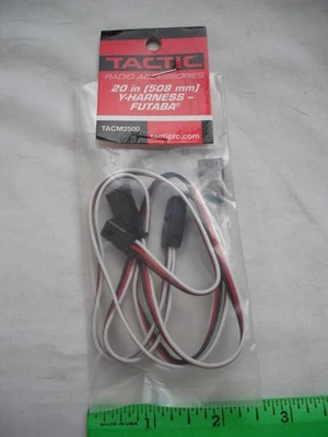 Tactic TACM2500, Y-Harness Cable, 20" 508 mm, Futaba, RC R/C Plane Airplane Car - Image 1 of 4