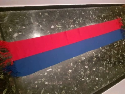 SCIARPA SCARF VINTAGE '80 PANNO ROSSOBLÙ GENOA BOLOGNA CAGLIARI - Immagine 1 di 2
