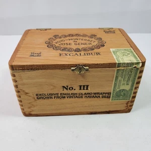 Hoyo of Monterrey Excalibur Cigar Box Wood 7x4x4 Inch EMPTY Tobacciana - Picture 1 of 7
