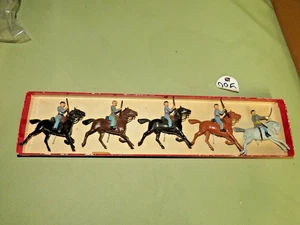 BRITAINS TOY LEAD SOLDATEN 5 CIVIL WAR CONFEDERATE CAVALRY MEN IN HALF BOX #285 - Bild 1 von 8