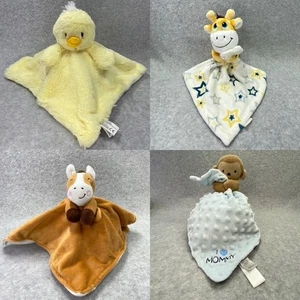 Assorted Lovey Security Baby Blankets Duck Monkey Horse Giraffe Various Sizes - Picture 1 of 16