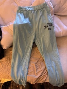 Girls 3 Pcs Letter Graphic Print High Waisted Sweatpants Jogger Pants Size 10 - Picture 1 of 3