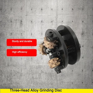 Three-Head Alloy Grinding Disc Concrete Wall Roller Plate Chiseling Hammer Head - Picture 1 of 12
