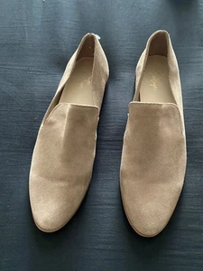 Crown Vintage Suade Baige Slipper Loafer flache Schuhe, Größe 9,5M - Bild 1 von 4