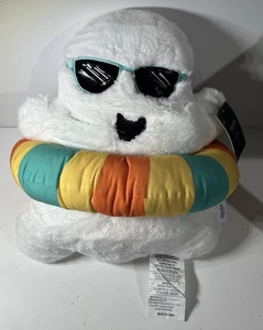 Summerween Martha Stewart Viral 18 inch Ghost Plush Pillow with Pool Float Ring - Picture 1 of 7