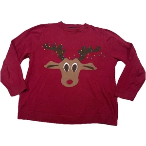 Alex Stevens Weihnachtspullover Herren XL Rentier Urlaub rot Baumwolle N35 - Bild 1 von 4