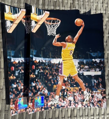(2) 1997 Kobe BRYANT 8x10 UNSIGNED PHOTO FILE LICENSED LOS ANGELES LAKERS - Image 1 of 4