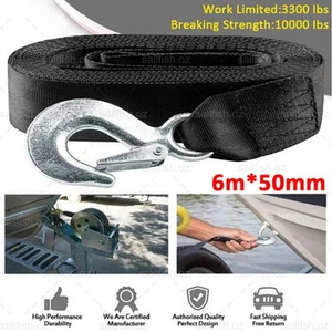 Heavy Duty Boat Trailer Hand Winch Strap Replacement 8M x 50MM Up to 10000LBS AU - Picture 1 of 12