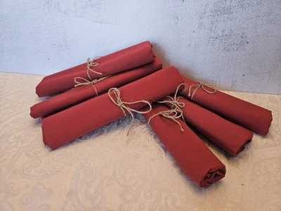 Set Of 6 Vista Textiles Table Runners, 42"×15", Earthy Red, Brand New - Image 1 of 4