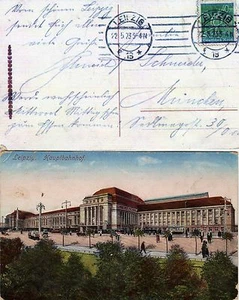 Nr. 244 auf AK Leipzig um 1920 am 22.5.23 nach München ( 23975 ) - Bild 1 von 1