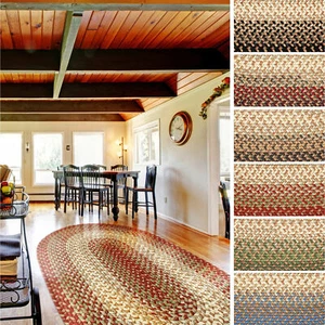 Classic Braided Rug for Indoor / Outdoor Use 2x3 to 10x13 Ovals Rounds Runners - Picture 1 of 30