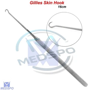 Gillies Skin Hook Retractor Surgical Dermatology Single Prong Retractor 16-cm - Picture 1 of 5