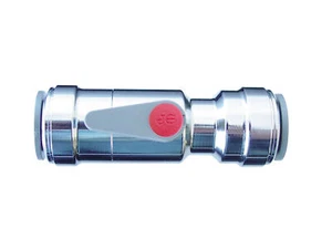 Válvula de bola cromada John Guest Speedfit Push-Fit 15 mm 15BVP precio de venta sugerido por el fabricante 25 GBP - Imagen 1 de 3