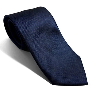Navy Blue Micro-Geometric Jacquard Tie (Handmade) - Picture 1 of 4