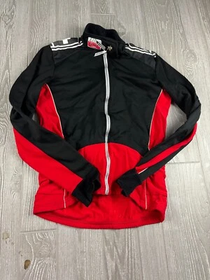 Chaqueta de ciclismo Assos para mujer roja y negra con cremallera talla grande Foto 1 de 4