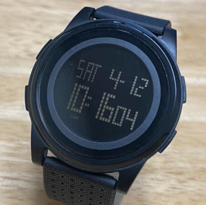 SKMEI Mens Thin Black Reverse LCD Digital Quartz Alarm Chrono Watch~New Battery - Picture 1 of 5