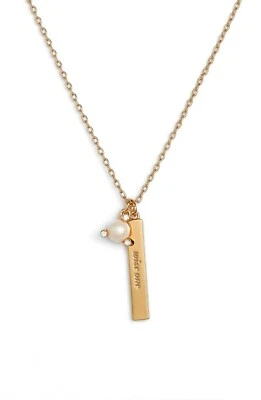 Collar Colgante Kate Spade NYGold-Tone Born To Be Wise Una Crema WBRUD858B $68 Foto 1 de 4