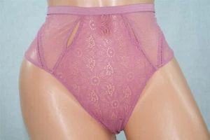 Pink Victoria's Secret Very Sexy High-Waist Thong/String w Mesh All Over Size S - Picture 1 of 2