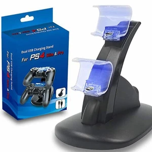 For PS4 PlayStation4 Controller Dual USB Charger LED Dock Station Charging Stand - Picture 1 of 10