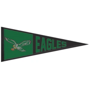 PHILADELPHIA EAGLES CLASSIC LOGO WOOL EMBROIDERED PENNANT 13"x32" WINCRAFT ๐ - Picture 1 of 1